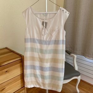 Anthropologie silk stripe dress